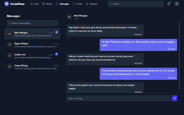 SocialFlow – Productive Social Network